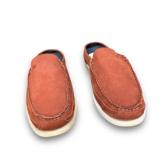 Columbia Bayview Clog Rust Brown Leather Slip on Mules Outdoor Slippers size 9 - Picture 4 of 13